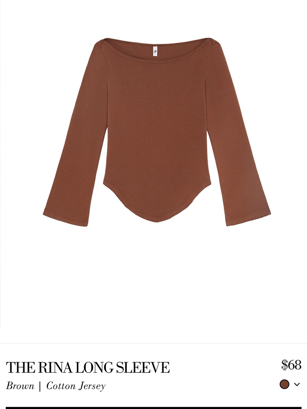 SOLD The Rina Long Sleeve top - Picture 5 of 5
